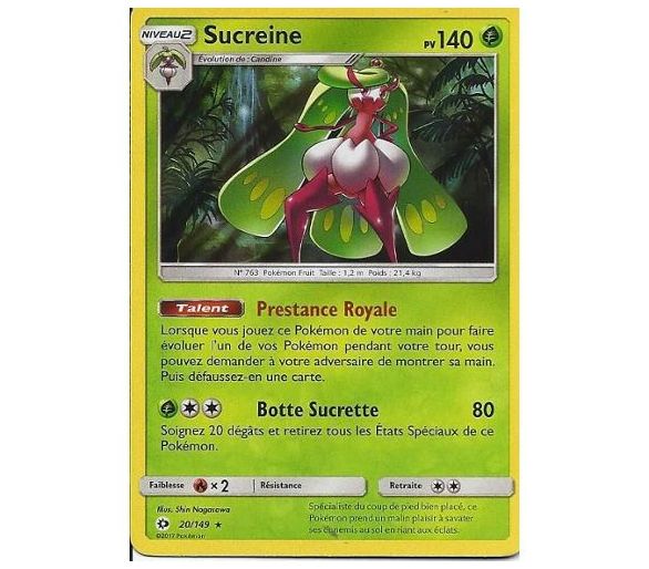 Sucreine Carte Holo Rare 140 Pv Soleil Et Lune 20 149 Soleil Et