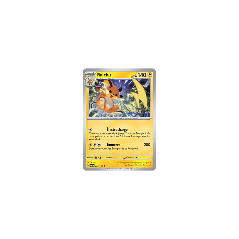 Raichu Pv Carte Peu Commune Reverse Carlate Et Violet