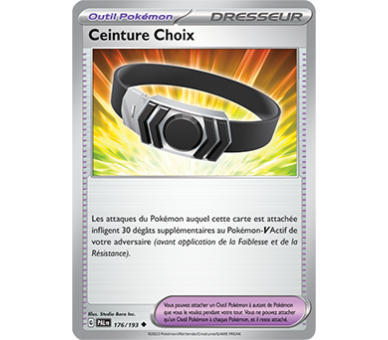 Outil Pokémon Ceinture Choix 176/193 - Carte Peu Commune Reverse - Écarlate et Violet Évolution à Paldea