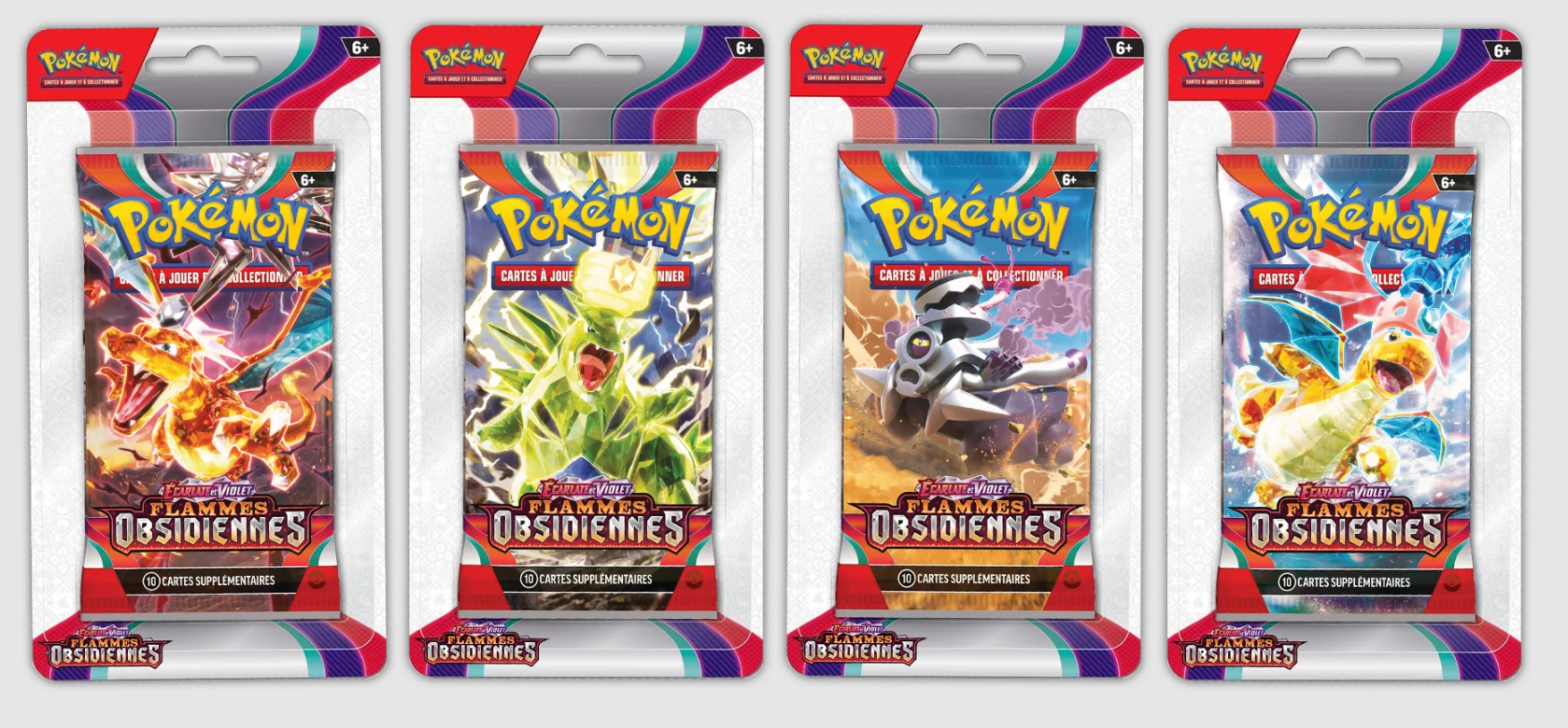 Pokémon - x1 Booster sous Blister EV03 Ecarlate Et Violet 3 Flammes  Obsidiennes EV3 FR -Modèle aléatoire