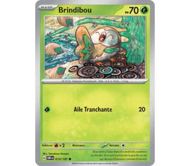 Brindibou Pv 70 013/197 - Carte Commune Reverse - Écarlate et Violet Flammes Obsidiennes