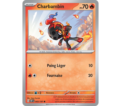 Charbambin Pv 70 043/197 - Carte Commune - Écarlate et Violet Flammes Obsidiennes