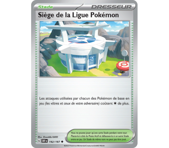 Stade Siège de la Ligue Pokémon 192/197 - Carte Peu Commune - Écarlate et Violet Flammes Obsidiennes