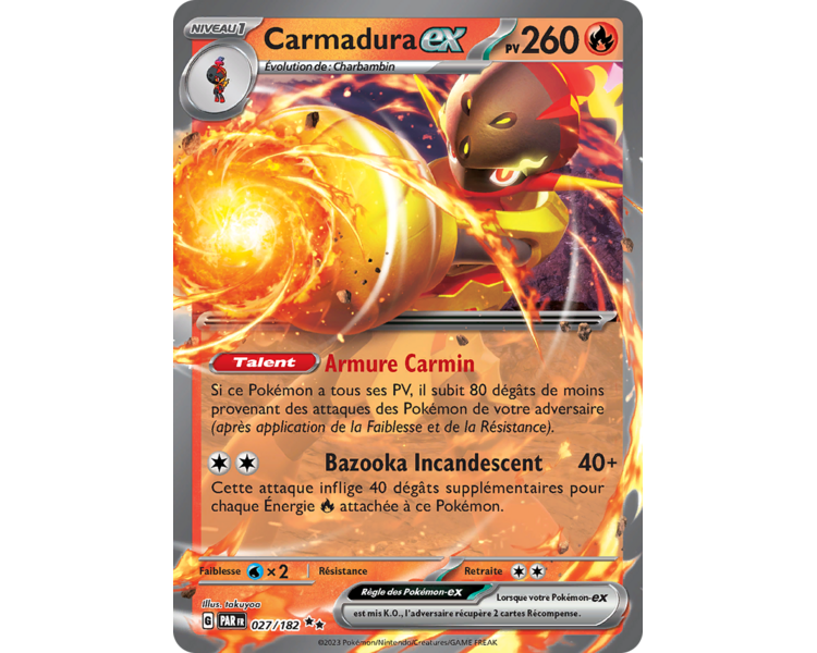 Carmadura-Ex Pv 260 027/182 - Carte Double Rare - Écarlate et Violet Faille Paradoxe