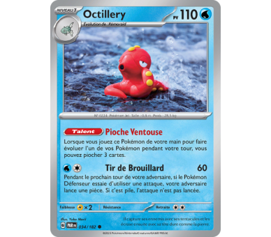 Octillery Pv 110 034/182 - Carte Commune - Écarlate et Violet Faille Paradoxe