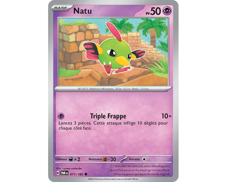 Natu Pv 50 071/182 - Carte Commune - Écarlate et Violet Faille Paradoxe