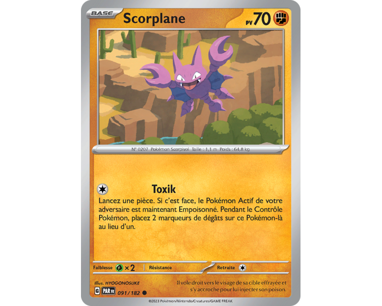 Scorplane Pv 70 091/182 - Carte Commune Reverse - Écarlate et Violet Faille Paradoxe