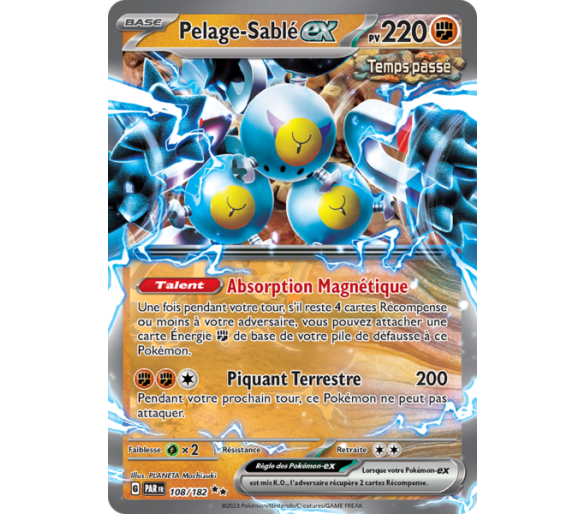 Pelage-Sablé-EX Pv 220 108/182 - Carte Double Rare - Écarlate et Violet Faille Paradoxe