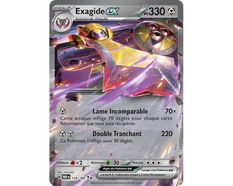 Exagide-EX Pv 330 135/182 - Carte Double Rare - Écarlate et Violet Faille Paradoxe