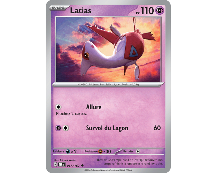 Latias Pv 110 067/162 - Carte Peu Commune - Écarlate et Violet Forces Temporelles