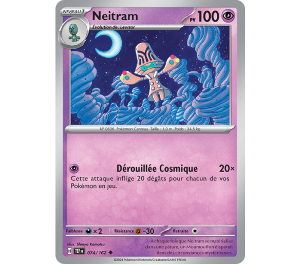 Neitram Pv 100 074/162 - Carte Peu Commune Reverse - Écarlate et Violet Forces Temporelles