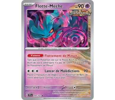Flotte-Mèche Pv 90 078/162 - Carte Rare Holographique - Écarlate et Violet Forces Temporelles