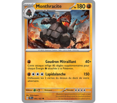 Monthracite Pv 180 095/162 - Carte Peu Commune Reverse - Écarlate et Violet Forces Temporelles