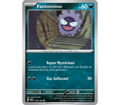 Fantominus Pv 60 102/162 - Carte Commune Reverse - Écarlate et Violet Forces Temporelles