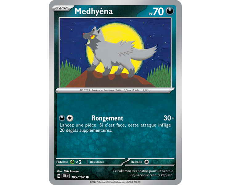 Medhyèna Pv 70 105/162 - Carte Commune Reverse - Écarlate et Violet Forces Temporelles