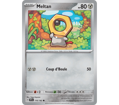 Meltan Pv 80 116/162 - Carte Commune Reverse - Écarlate et Violet Forces Temporelles