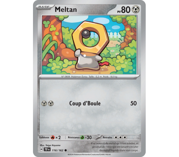 Meltan Pv 80 116/162 - Carte Commune Reverse - Écarlate et Violet Forces Temporelles