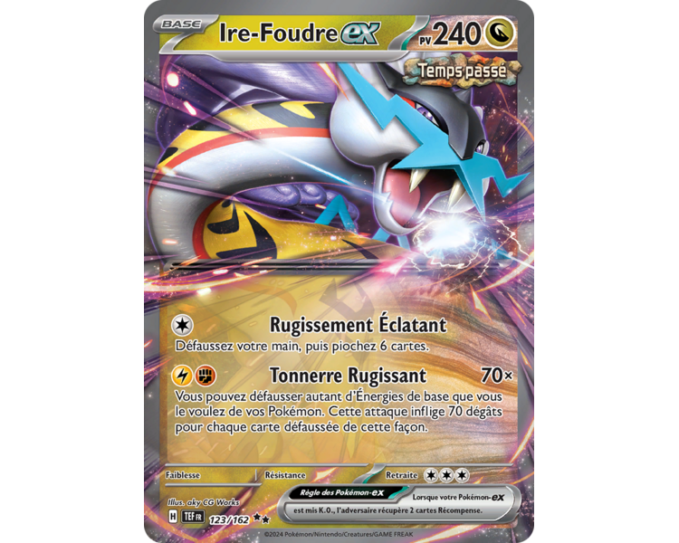 Ire-Foudre-ex Pv 240 123/162 - Carte Double Rare - Écarlate et Violet Forces Temporelles