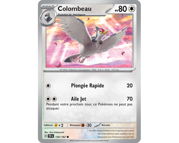 Colombeau Pv 80 134/162 - Carte Commune Reverse - Écarlate et Violet Forces Temporelles