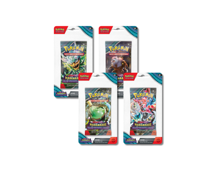 Lot de 4 Boosters Sous Blisters - EV06 - Mascarade Crépusculaire - FR Lot de 4 Boosters Sous Blisters - EV06 - Mascarade Crépusculaire - FR