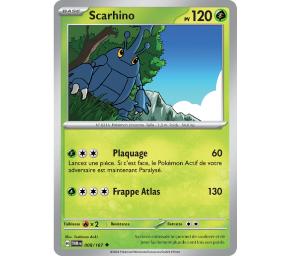 Scarhino Pv 120 008/167- Carte Peu Commune - Écarlate et Violet Mascarade Crépusculaire