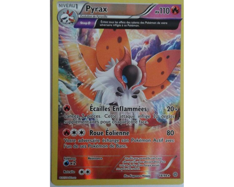 Carte Pokémon Reverse full art Pyrax Pv 110 - 18/98