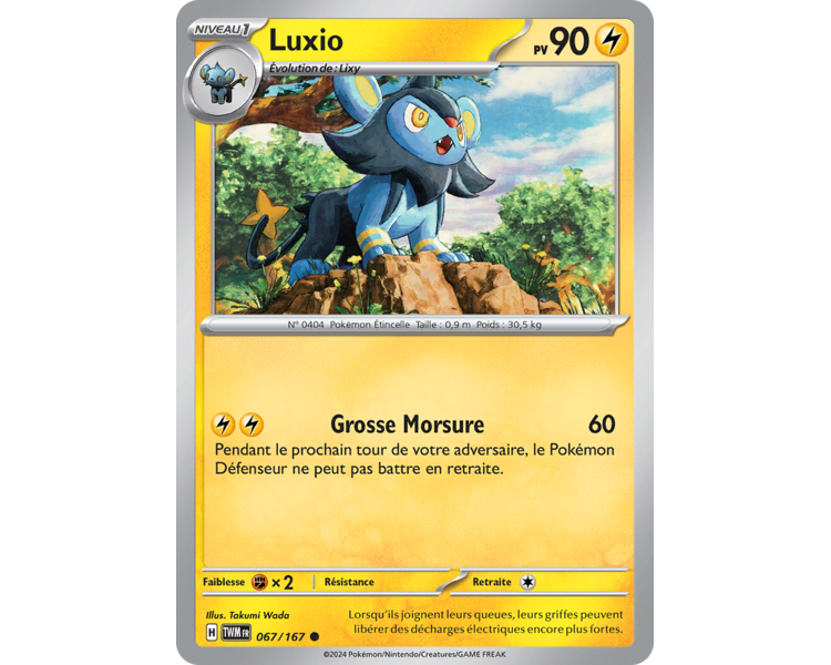 Luxio Pv 90 067/167 - Carte Commune Reverse - Écarlate et Violet Mascarade Crépusculaire