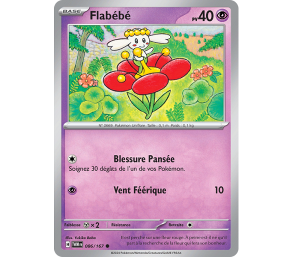 Flabébé Pv 40 086/167 - Carte Commune Reverse - Écarlate et Violet Mascarade Crépusculaire