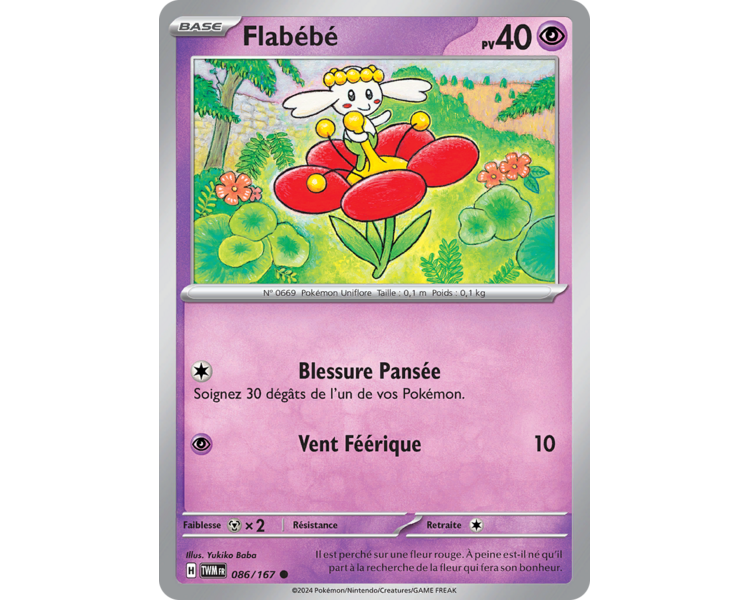 Flabébé Pv 40 086/167 - Carte Commune Reverse - Écarlate et Violet Mascarade Crépusculaire