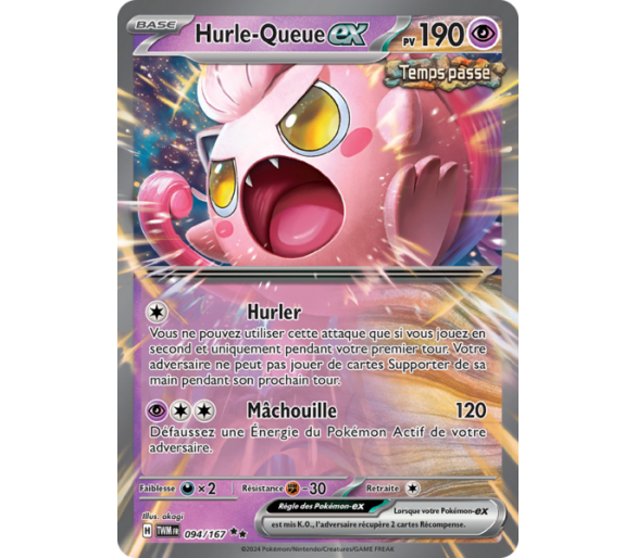 Hurle-Queue-ex Pv 190 094/167 - Carte Double Rare - Écarlate et Violet Mascarade Crépusculaire