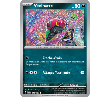 Venipatte Pv 80 115/167 - Carte Commune Reverse  - Écarlate et Violet Mascarade Crépusculaire