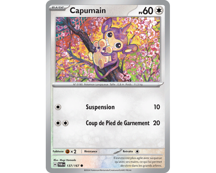 Capumain Pv 60 137/167 - Carte Commune Reverse - Écarlate et Violet Mascarade Crépusculaire