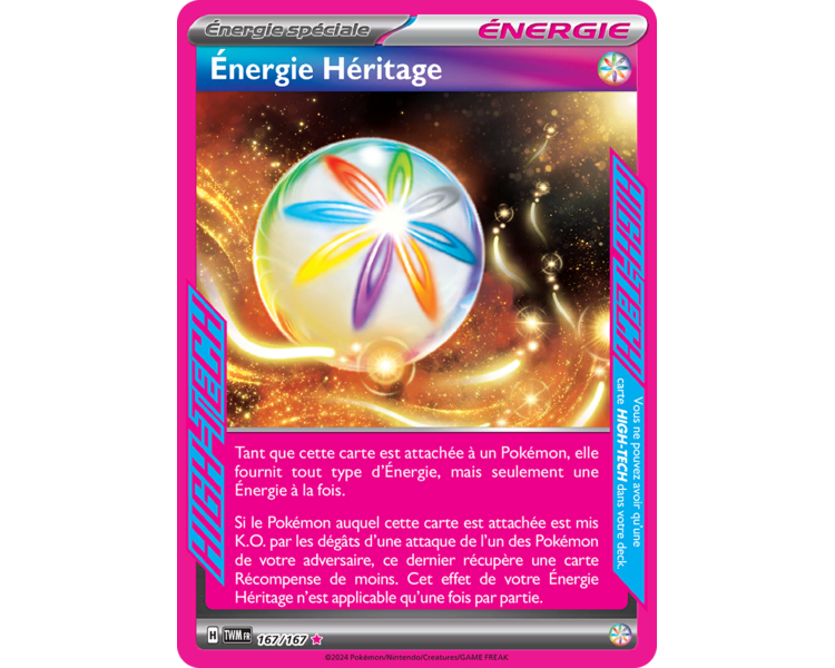 Énergie Héritage 167/167 - Carte High-Tech Rare - Écarlate et Violet Mascarade Crépusculaire