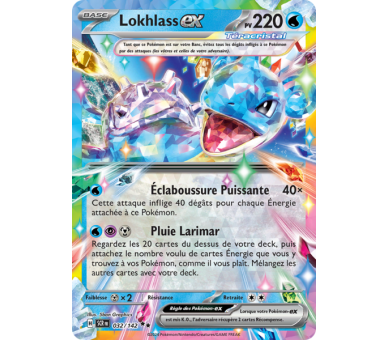 Lokhlass-ex Téracristal Pv 220 032/142 - Carte Double Rare - Écarlate et Violet Couronne Stellaire