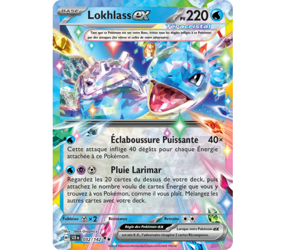 Lokhlass-ex Téracristal Pv 220 032/142 - Carte Double Rare - Écarlate et Violet Couronne Stellaire