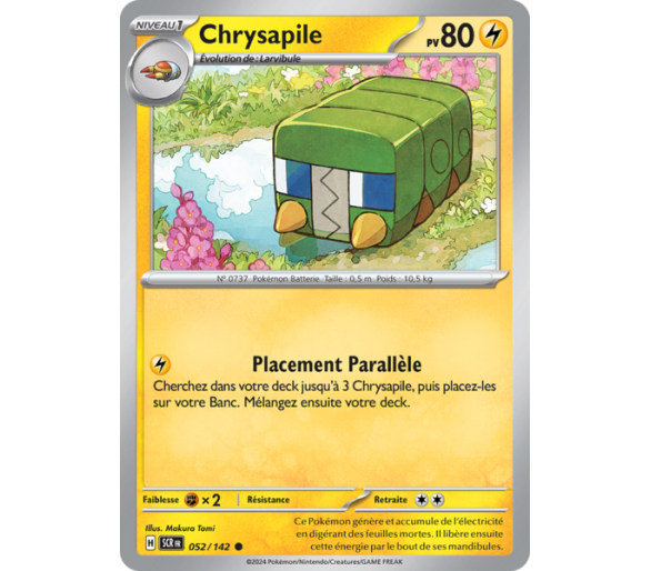 Chrysapile Pv 80 052/142- Carte Peu Commune Reverse - Écarlate et Violet Couronne Stellaire