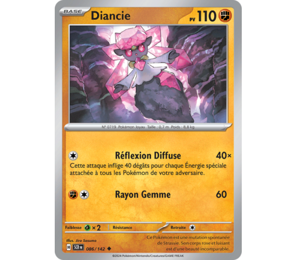 Diancie Pv 110 086/142 - Carte Peu Commune Reverse - Écarlate et Violet Couronne Stellaire