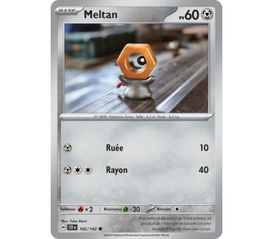 Meltan Pv 60 102/142 - Carte Commune - Écarlate et Violet Couronne Stellaire