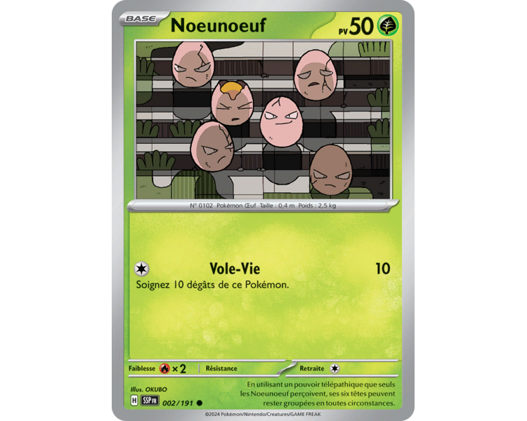 Noeunoeuf Pv 50 002/191 - Carte Commune - Écarlate et Violet Étincelles Déferlantes