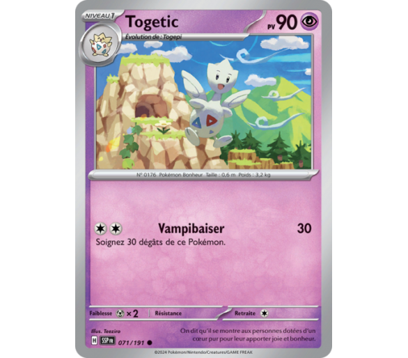 Togetic Pv 90 071/191 - Carte Commune Reverse - Écarlate et Violet Étincelles Déferlantes