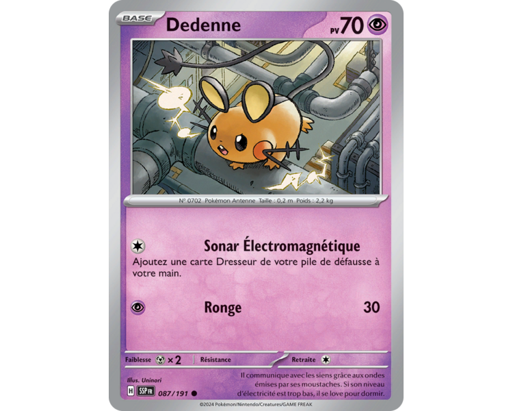Dedenne Pv 70 087/191 - Carte Commune - Écarlate et Violet Étincelles Déferlantes