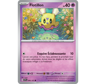 Flotillon Pv 40 094/191 - Carte Commune Reverse - Écarlate et Violet Étincelles Déferlantes