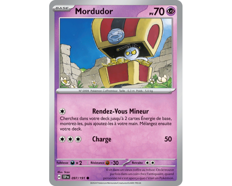 Mordudor Pv 70 097/191 - Carte Commune - Écarlate et Violet Étincelles Déferlantes Mordudor Pv 70 097/191 - Carte Commune - Écarlate et Violet Étincelles Déferlantes