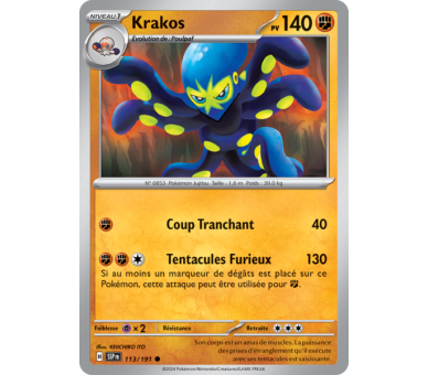Krakos Pv 140 113/191 - Carte Commune - Écarlate et Violet Étincelles Déferlantes