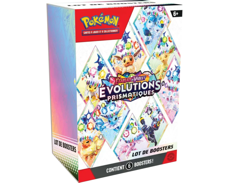 Bundle 6 Boosters Évolution Prismatique 8.5 Bundle 6 Boosters Évolution Prismatique 8.5
