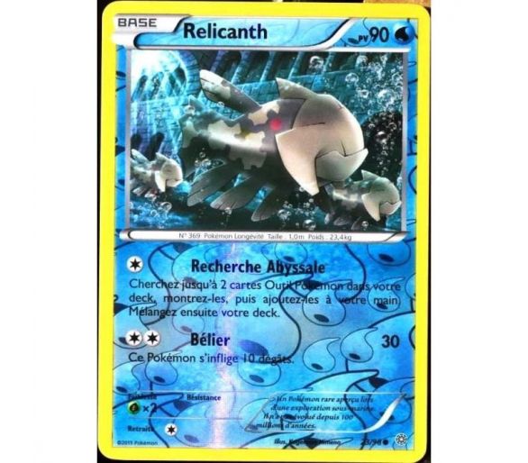 Carte Pokémon reverse Relicanth Pv 90-23/98
