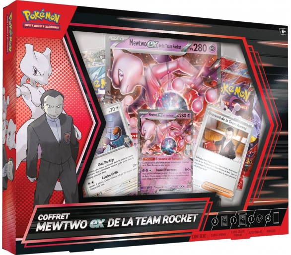Coffret Pokémon Mewtwo-ex de la Team Rocket – Édition Juin 2025