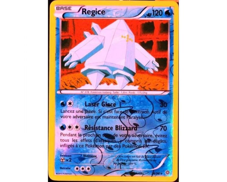 Carte pokémon reverse Regice pv 120 - 24/98