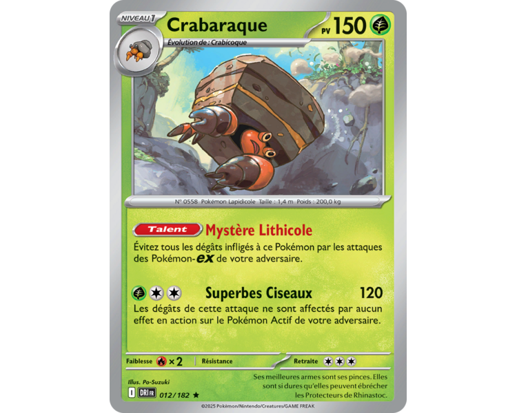 Crabaraque Pv 150 12/182 – Carte Rare Holographique – Écarlate et Violet Rivalités Destinées