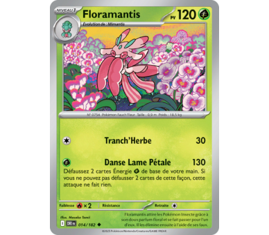 Floramantis Pv 120 14/182 - Carte Peu Commune - Écarlate et Violet Rivalités Destinées